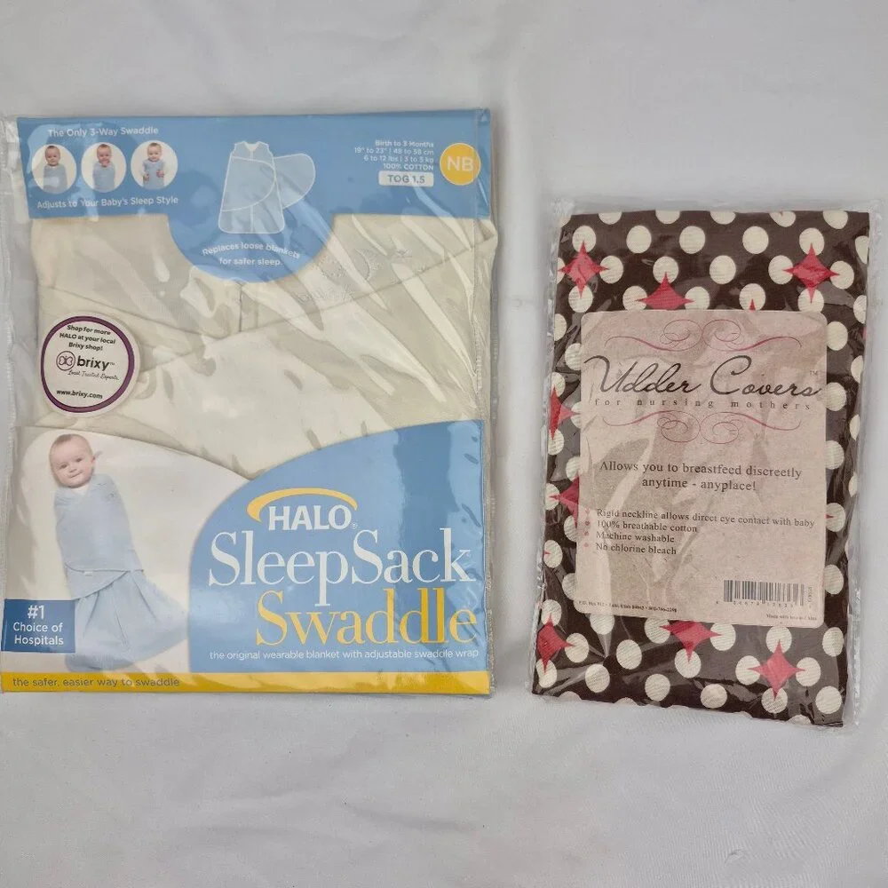 Halo Sleep Sack Swaddle New Born Blanket & Udder Cover Breast Feeding Cover Up